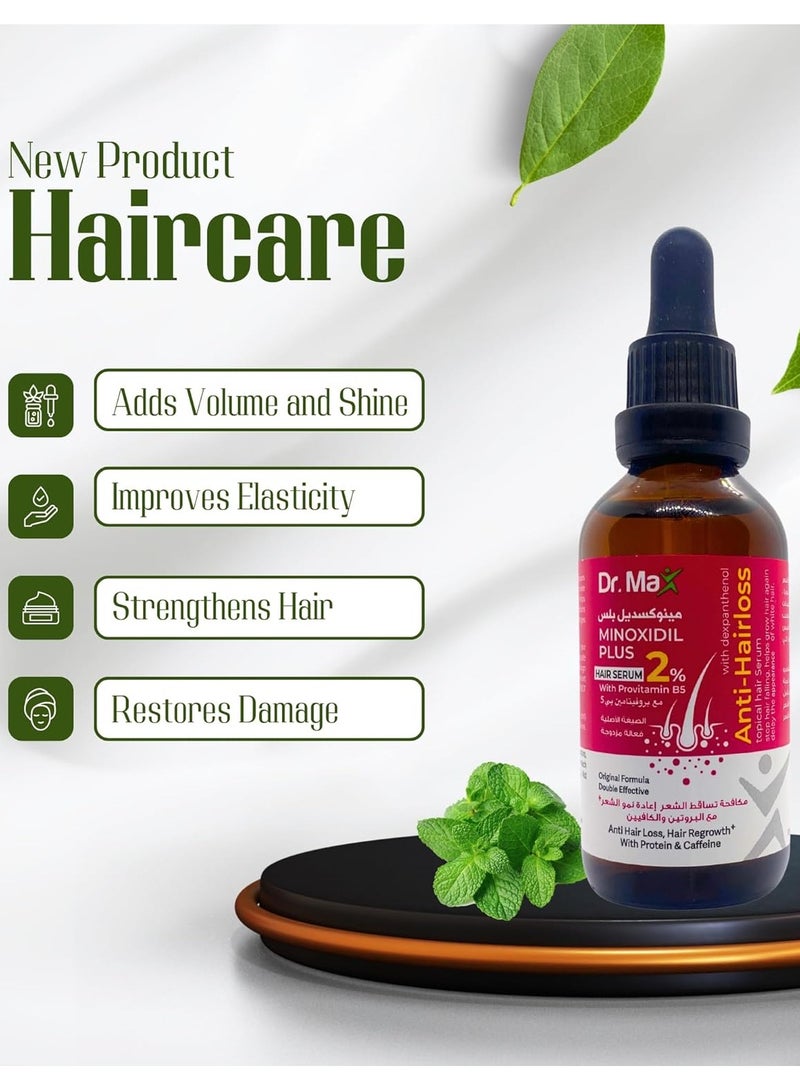 Dr. Max Minoxidil Plus 2% Hair Serum With Provitamin B5  60 ml - Image 2